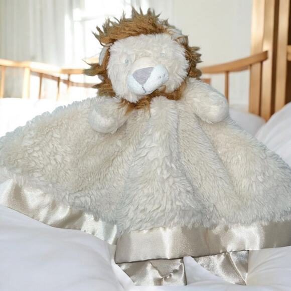 Cloud Island Lovey Lion Security Blanket Plush Stuffed Animal Satin Brown 14" - Picture 1 of 13
